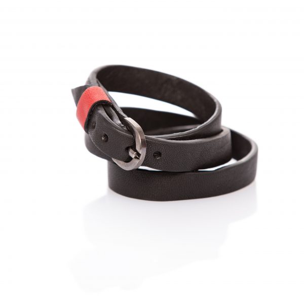 Black leather bracelet - PARTY/MONSTR