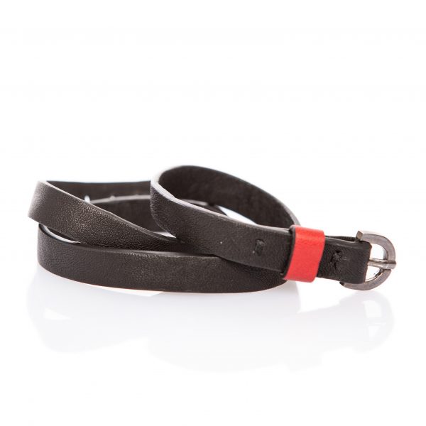 Black leather bracelet - PARTY/MONSTR