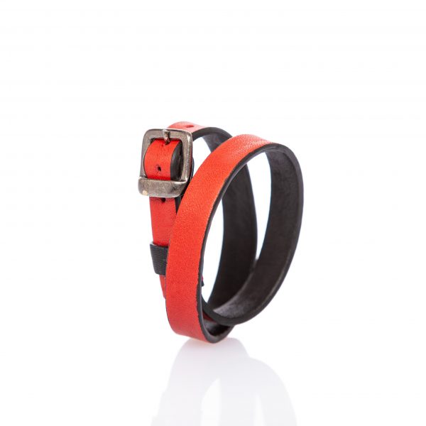 Bracciale in pelle nero - PARTY/MONSTR