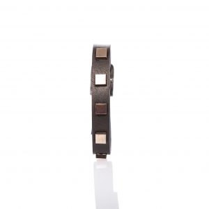 Bracciale in pelle nero - PARTY/MONSTR