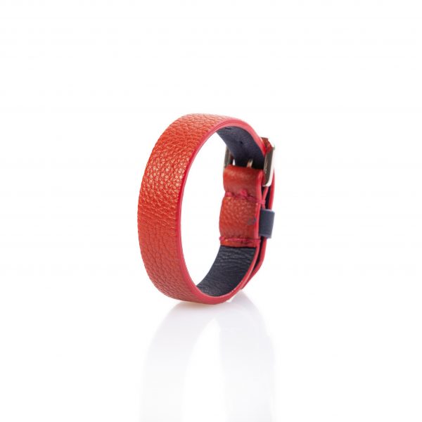 Bracciale in pelle rosso - PARTYMONSTR