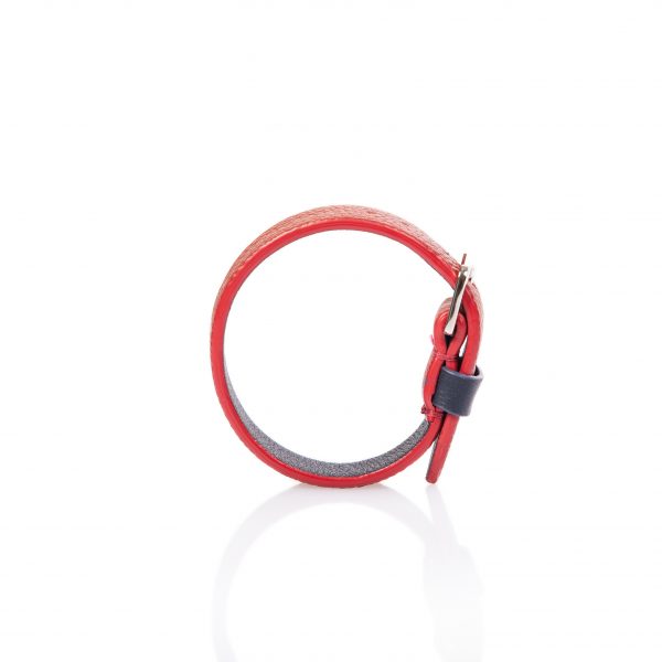 Red leather bracelet - PARTYMONSTR