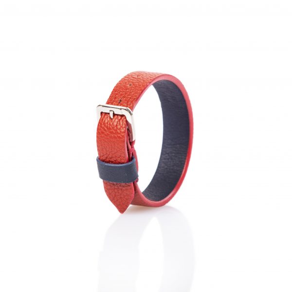 Bracciale in pelle rosso - PARTYMONSTR