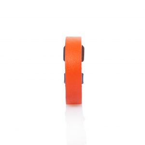 Orange leather bracelet - PARTYMONSTR