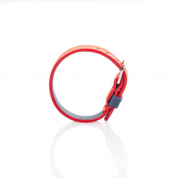Orange leather bracelet - PARTYMONSTR