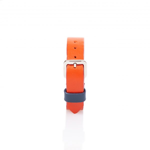 Orange leather bracelet - PARTYMONSTR