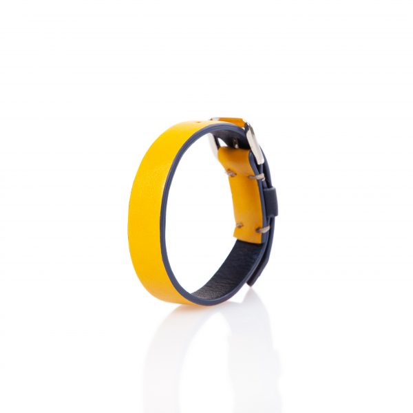 Yellow leather bracelet - PARTYMONSTR