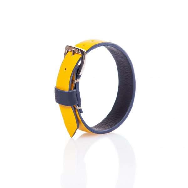 Yellow leather bracelet - PARTYMONSTR