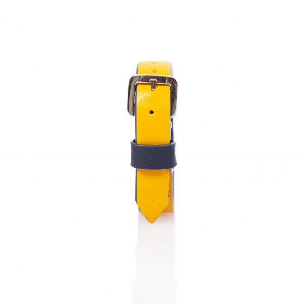 Yellow leather bracelet - PARTYMONSTR