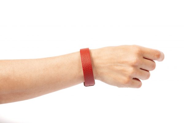 Bracciale in pelle rosso - PARTYMONSTR
