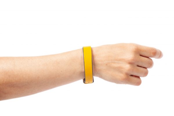 Yellow leather bracelet - PARTYMONSTR