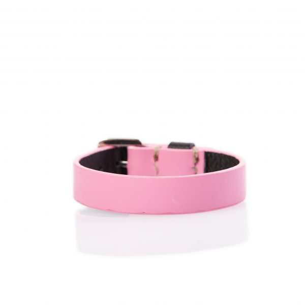 Pink leather bracelet - PARTYMONSTR