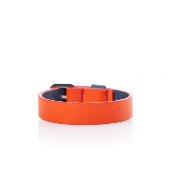 Orange leather bracelet - PARTYMONSTR