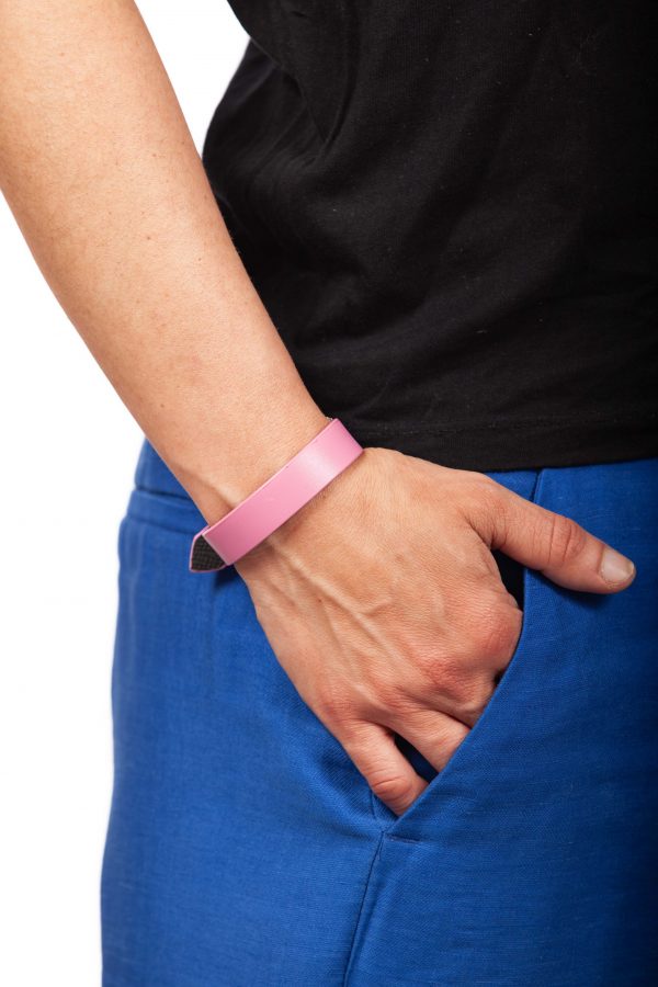 Bracciale in pelle rosa - PARTYMONSTR