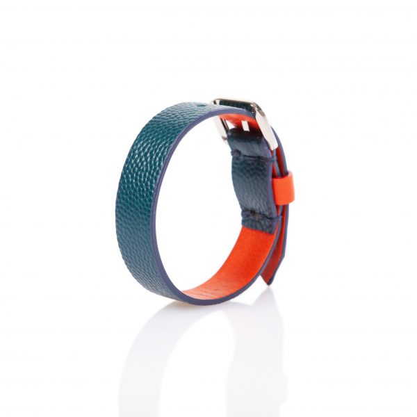 Blue leather bracelet - PARTYMONSTR