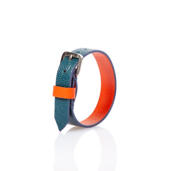 Blue leather bracelet - PARTYMONSTR