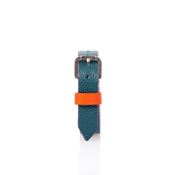 Blue leather bracelet - PARTYMONSTR