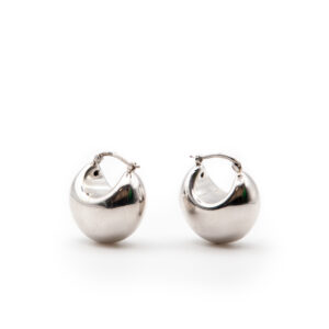 Orecchini a cerchio bombato in argento 925 - PARTY/MONSTR