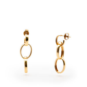 Orecchini pendenti a catena ovali in argento 925 - PARTY/MONSTR