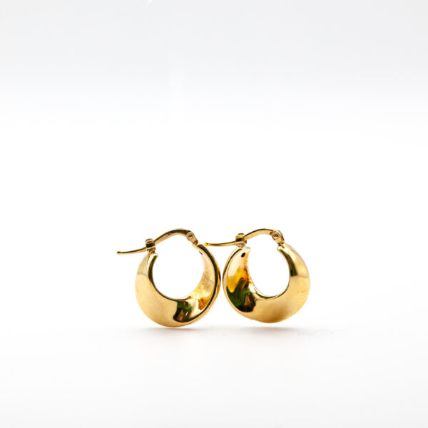 Boucles d'oreilles créoles style ruban en argent 925 - PARTY/MONSTR