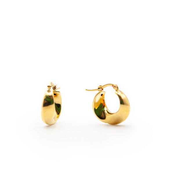 Boucles d'oreilles créoles style ruban en argent 925 - PARTY/MONSTR