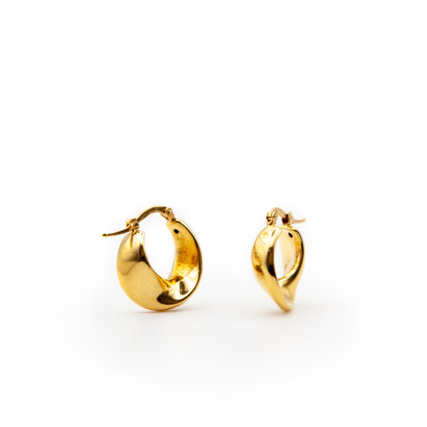 Boucles d'oreilles créoles style ruban en argent 925 - PARTY/MONSTR